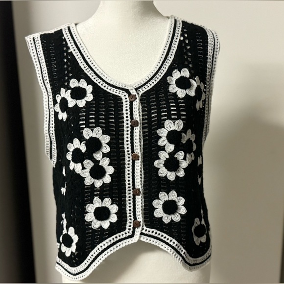 Jackets & Blazers - Crochet vest